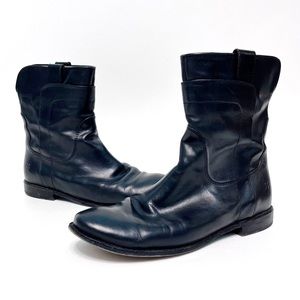 frye | paige short leather riding boots black 6.5